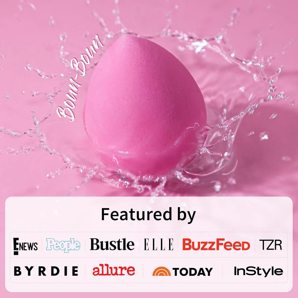 BEAKEY Latex-Free Blender Makeup Sponge for Blending, Pink Makeup Sponge Set, Soft Beauty Sponge, for Flawless Application of Liquid, Cream, and Powder Cosmetics