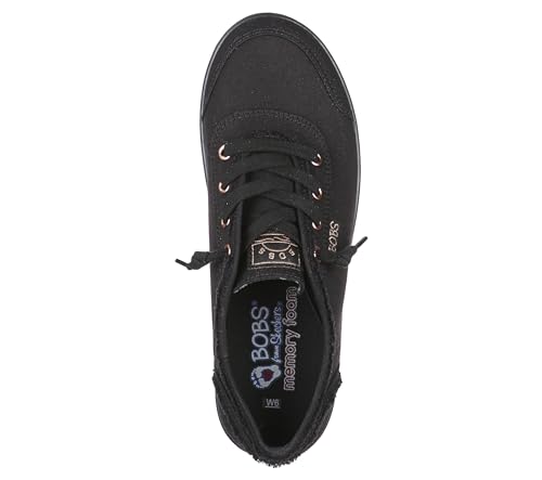 Skechers BOBS Women's 33492 Sneaker, Black Black, 5.5