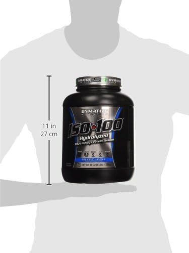 Dymatize ISO100 Whey Protein Powder Isolate, Vanilla, 25g of Protein, 3 Pound, 5.5g BCAAs, Less Than 120 Cal., Gluten Free, 1g Fat, 1g Sugar, 2g Carb