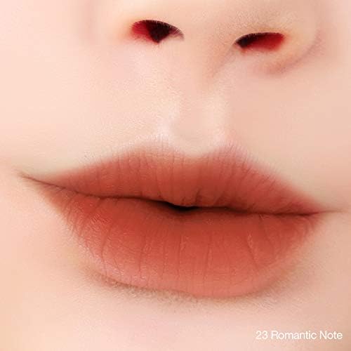 BBIA Last Velvet Lip Tint - Soft & Creamy Matte Finish Lip Stain, Blur Effect with Velvety Texture, Long-Lasting, High Pigment, Lightweight, Non-Drying, Korean Lip Makeup (23 ROMANTIC NOTE)