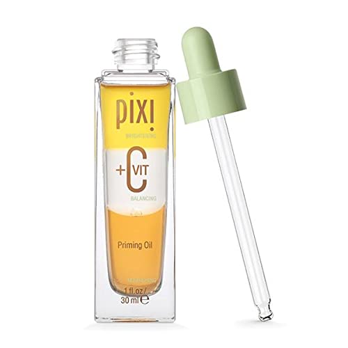 Pixi Beauty +C Vit Priming Oil | Nourishing Vitamin C Facial Oil Energizes & Balances Skin | Creates A Flawless Makeup Base | 1.00 Fl Oz