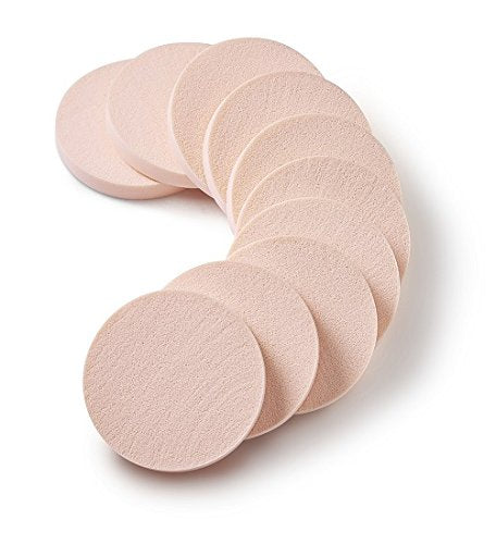 OWLFAVO 20pcs Makeup Powder Sponges Round and Square Latex Free Disposable Beauty Blender Foam Cosmetic Applicator Facial Puffs for Flawless Foundation, Sensitive and All Skin Types