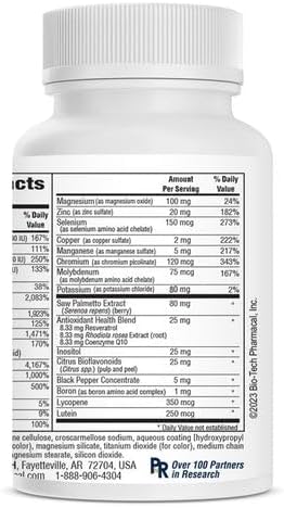 Bio-Tech Pharmacal Essential Multivitamin - Mineral Blend Dietary Supplement - Provides Essential Vitamins and Minerals - Includes Vitamins A, C, D, E, and K