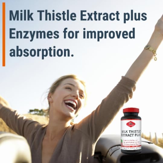 Olympian Labs Milk Thistle Extract Plus Enzymes, Antioxidants, Supporting Liver Health, 60 Vegetarian Caps