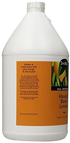ShiKai Hand & Body Lotion (Yuzu, 1 Gallon) | Daily Moisturizing Skincare for Dry and Cracked Hands | with Aloe Vera & Vitamin E