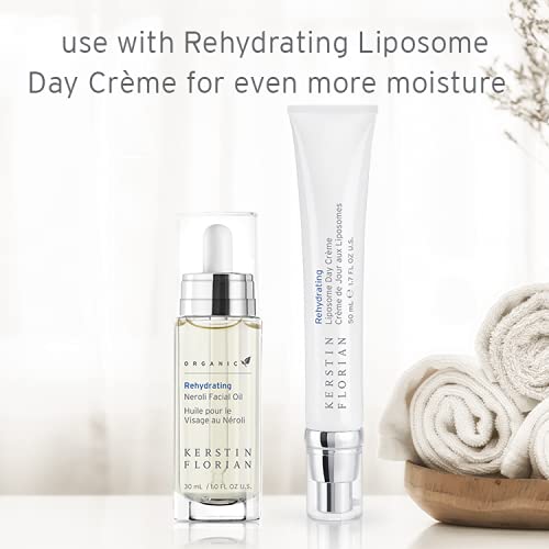 Kerstin Florian Organic Rehydrating Neroli Facial Oil | Anti Aging Moisturizer with Jojoba and Argan Oils | Facial Serum for All Skin Types (1 fl oz)