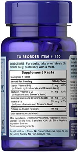 Puritan's Pride Vitamin B-Complex and Vitamin B-12-90 Tablets…