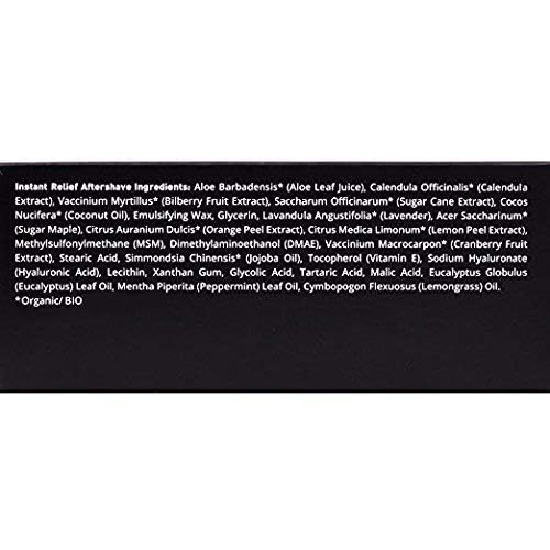 Brickell Men's Products Instant Relief Aftershave for Men, Natural and Organic Soothing After Shave Balm to Prevent Razor Burn, 4 Ounce, Scented