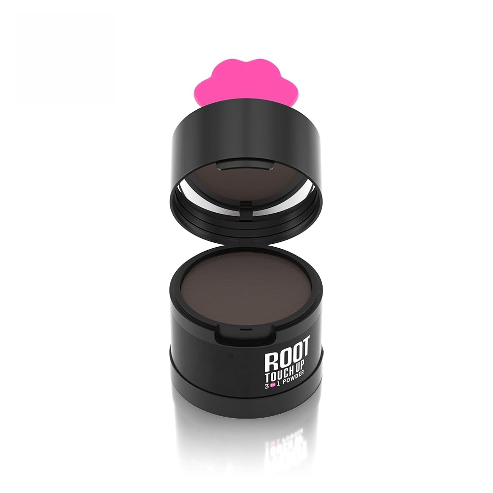 Gowwim Hairline Powder 2.0, Waterproof and Sweatproof Root Touch up Hair Color Temporary Grey Hair Coverage Touch up Hairline Powder for Women & Men Medium Brown