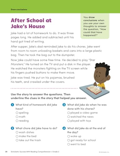 Scholastic Success with Reading Comprehension Grade 2 Workbook