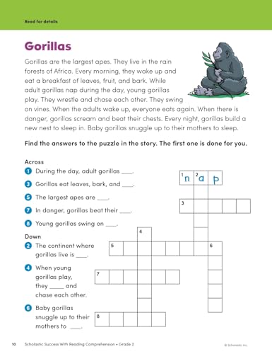 Scholastic Success with Reading Comprehension Grade 2 Workbook