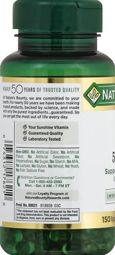 Nature's Bounty, D 2000 Iu Softgels, 150 Count