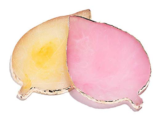 Resin Nail Art Plate Palette,Makeup Palettes,Gel Polish Color Mixing Plate Drawing Painting Color Palette,Golden Edge Heart Shaped Nail Art Display Holder