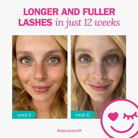 fLASH Eyelash Serum for Long, Curled Natural Lashes - Enhances & Strengthens, Safe & Effective Formula for Contact Wearers & Sensitive Eyes, 3 Month Supply - 2mL (0.07 Fl Oz)