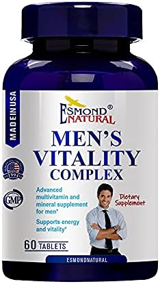 (8 Pack) Esmond Natural: Men's Vitality Complex (Advanced Multivitamin and Mineral Supplement for Men. Supports Energy and Vitality), GMP, Natural Product Assn Certified, Made in USA - 480 Tablets