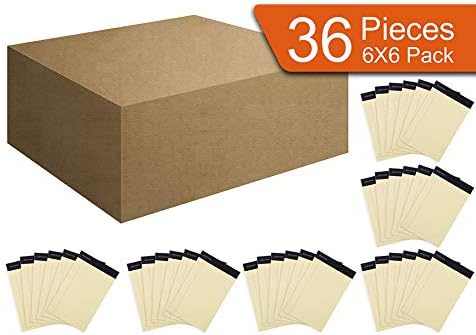 Mintra Office Legal Pads, ((xBasic, 5in x 8in, Narrow (Canary), 36pk (6-6pks))