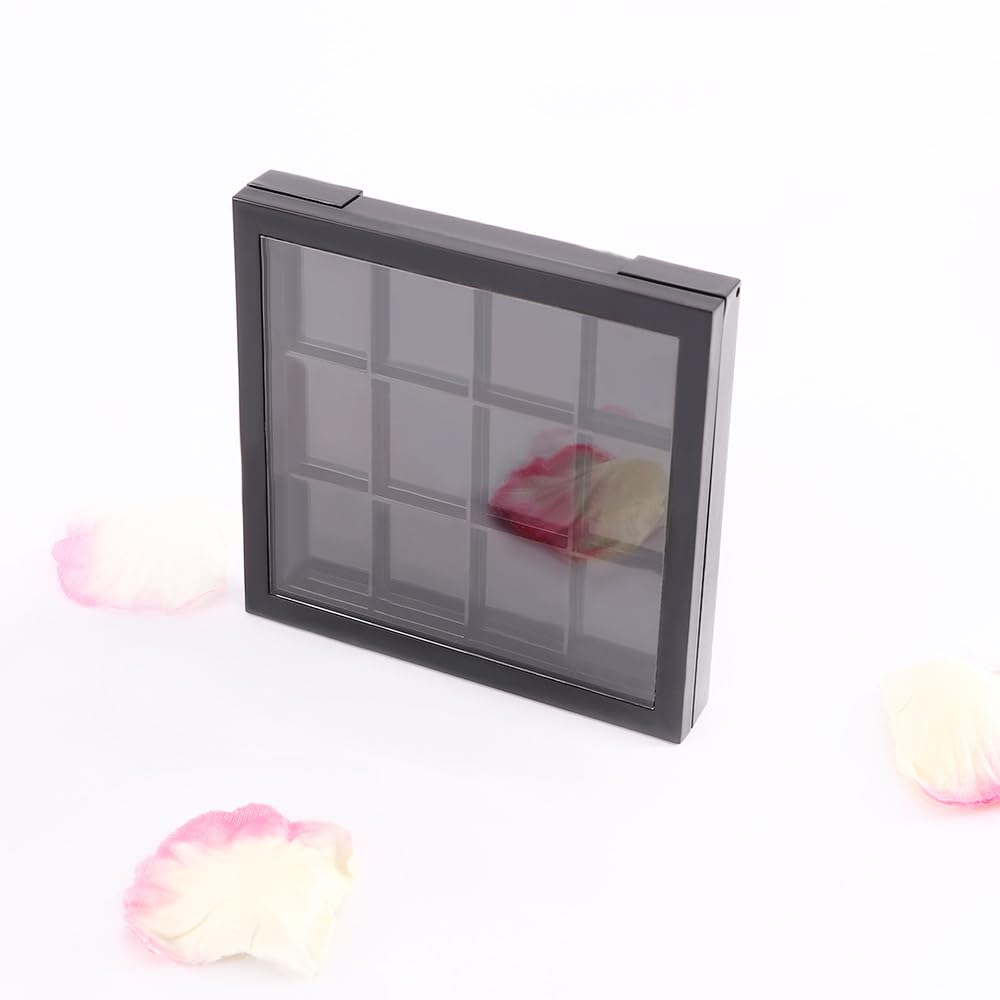 12 Grids Empty Eyeshadow Palette DIY Eyeshadow Makeup Palette Lipstick Container Empty Makeup Storage Box for Blush Lipstick