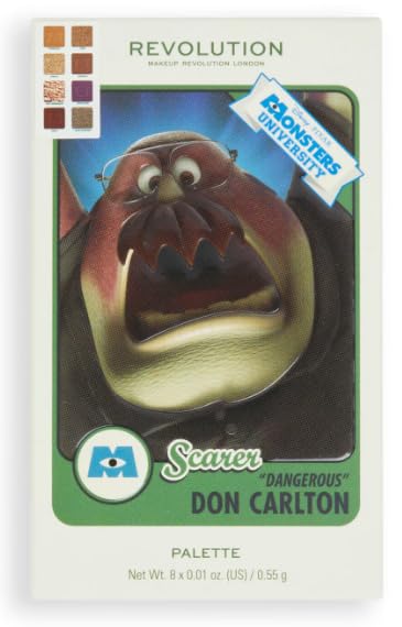 Revolution x Monsters University Don Carlton Scare Card Palette Eyeshadow 8 x 0.01 oz (0.55g), Affection