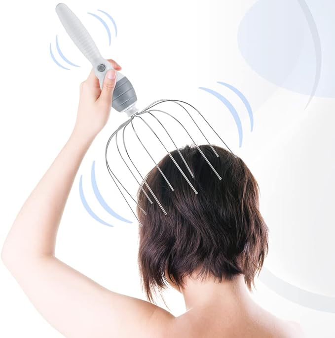 Daiwa Felicity Head Scalp Massager Scratcher 5-in-1 Stress Relief Massager Set for Scalp, Face, and Body Relaxation, Magnetic and Shiatsu Therapy for Tension, Pain Relief, and Wellness