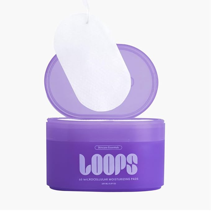 LOOPS MicroCellular Moisturizer - Nourish, Replenish, and Rebalance - Collagen Boosting, Restoring, Moisturizing, and Balancing Skincare - Pre-soaked Veocell Embo Pad - Face Moisturizer