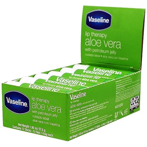 Vaseline Lip w/o Backer Card Aloe - 12 pack box