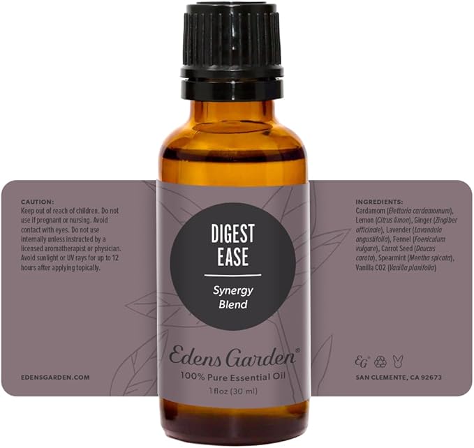 Edens Garden Digest Ease Essential Oil Blend- 100% Pure Premium Grade, Undiluted, Natural, Therapeutic, Aromatherapy, The Best for Skin, Face, Humidifies 30 ml (1 fl oz)