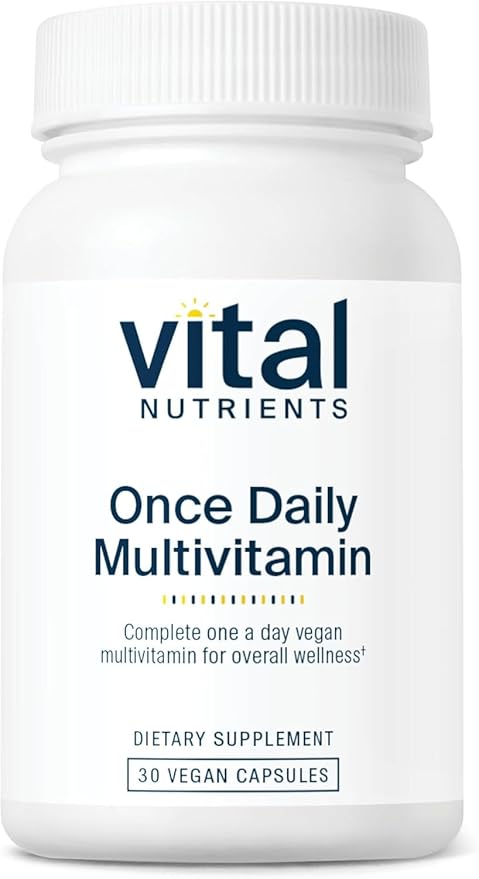Vital Nutrients Once Daily Multivitamin | Vegan Multi for Women & Men | Allergen-Free | 19 Essential Vitamins + Antioxidants for Eye and Heart Health | Gluten, Dairy & Soy-Free | 30 Capsules