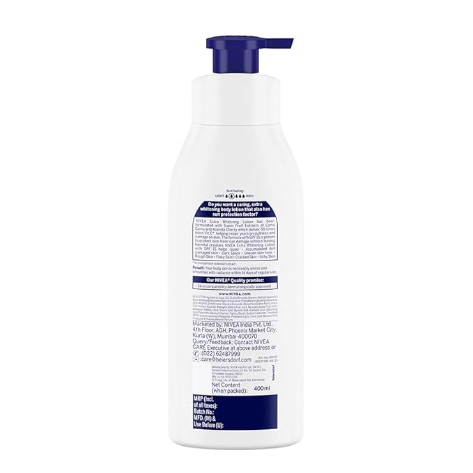 Nivea Natural Glow Cell Repair Body Lotion | With SPF 15 and 50X Vitamin C | 13.52 Fl Oz | Pack of 1