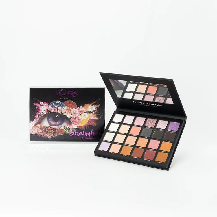 24 Eyeshadow Palette - Festive Vibrant Shimmer Matte Warm Neutral Sparkling Eye shadow Palette (Shanghai)