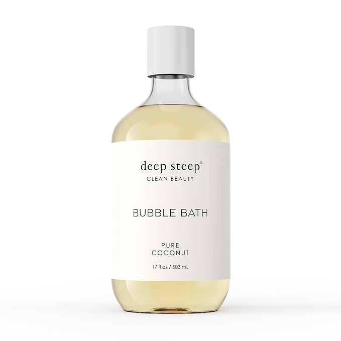Deep Steep Bubble Bath 17oz (Pack of 1) (17 Fl Oz (Pack of 1), Pure Coconut)