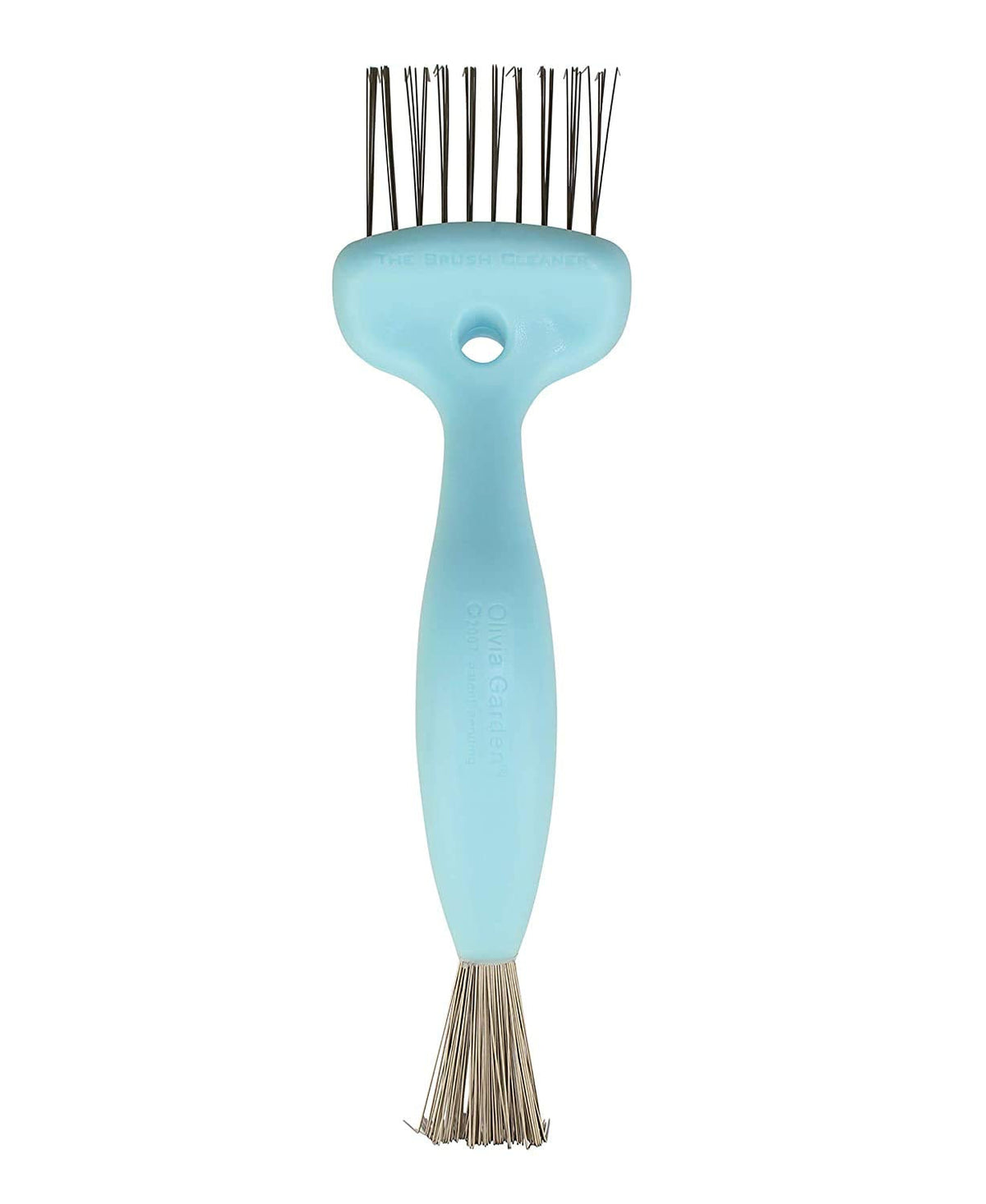 Olivia Garden Brush Cleaner 2-tools-in-1, Blue