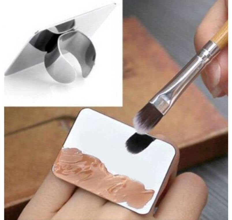 10pcs Manicure Spatula Nail-art Palette Stainless Steel Manicure Pallet Nail Art Ring Stainless Steel Pallet
