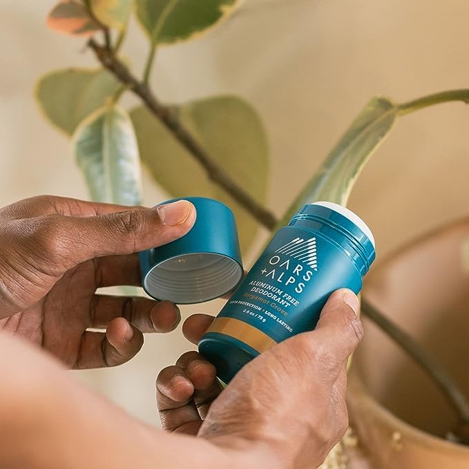 Oars + Alps Aluminum Free Deodorant for Men and Women, Dermatologist Tested and Made with Clean Ingredients, Travel Size, Bergamot Grove, 2 Pack, 2.6 Oz Each