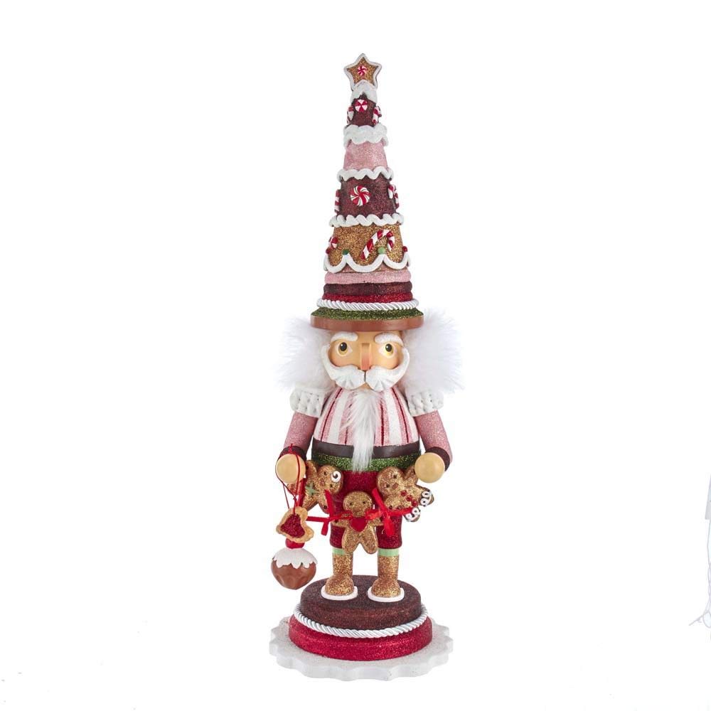 17.5-Inch Hollywood Gingerbread Tree Hat Nutcracker, Multicolor