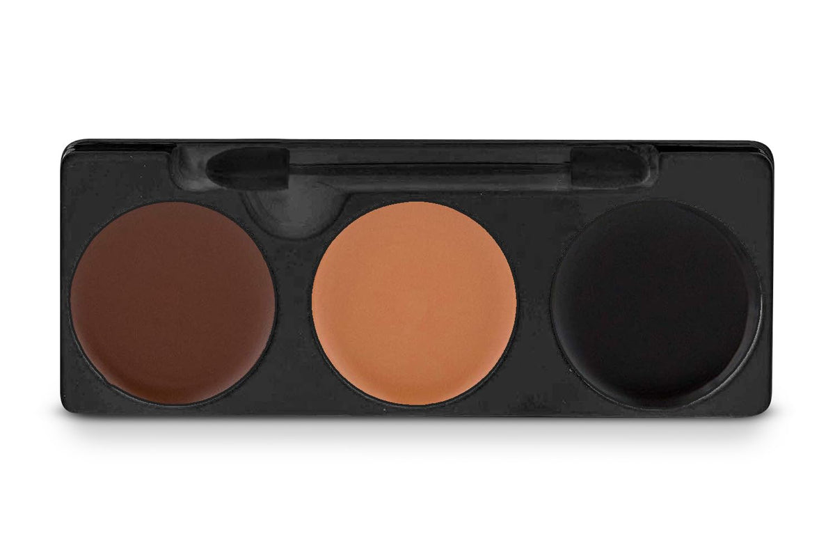 Mehron Makeup Tri-Color Character Makeup Palette | Halloween, Special Effects and Theater Cream Makeup FX Palette | Face Paint Makeup .7 oz (20 g) (WEREWOLF)