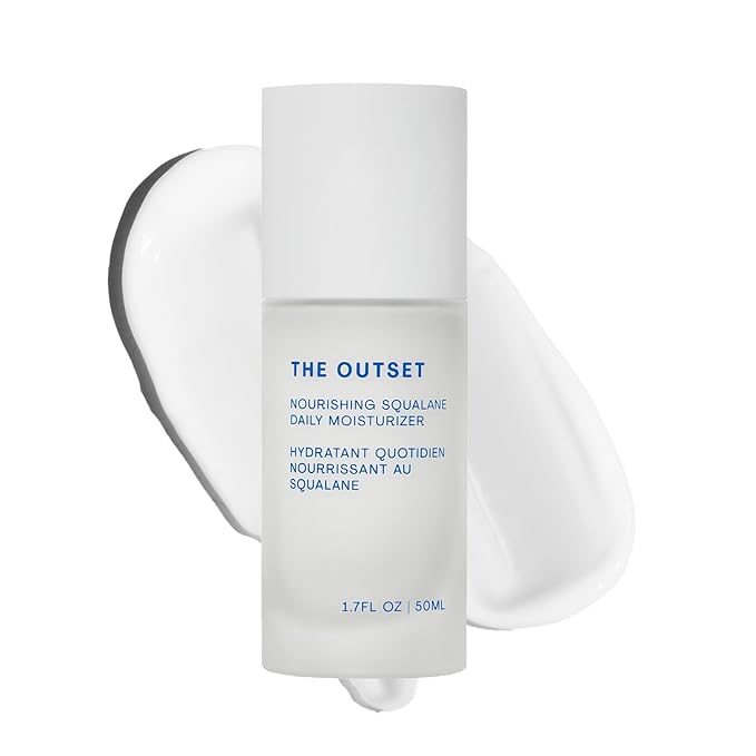 The Outset Nourishing Squalane Daily Moisturizer - Gentle Fragrance Free Non-Comedogenic Cream - Barrier Repair, Hydrating - Clean, Vegan, Gluten Free - All Skin Types, Sensitive Skin - 1.7FL OZ