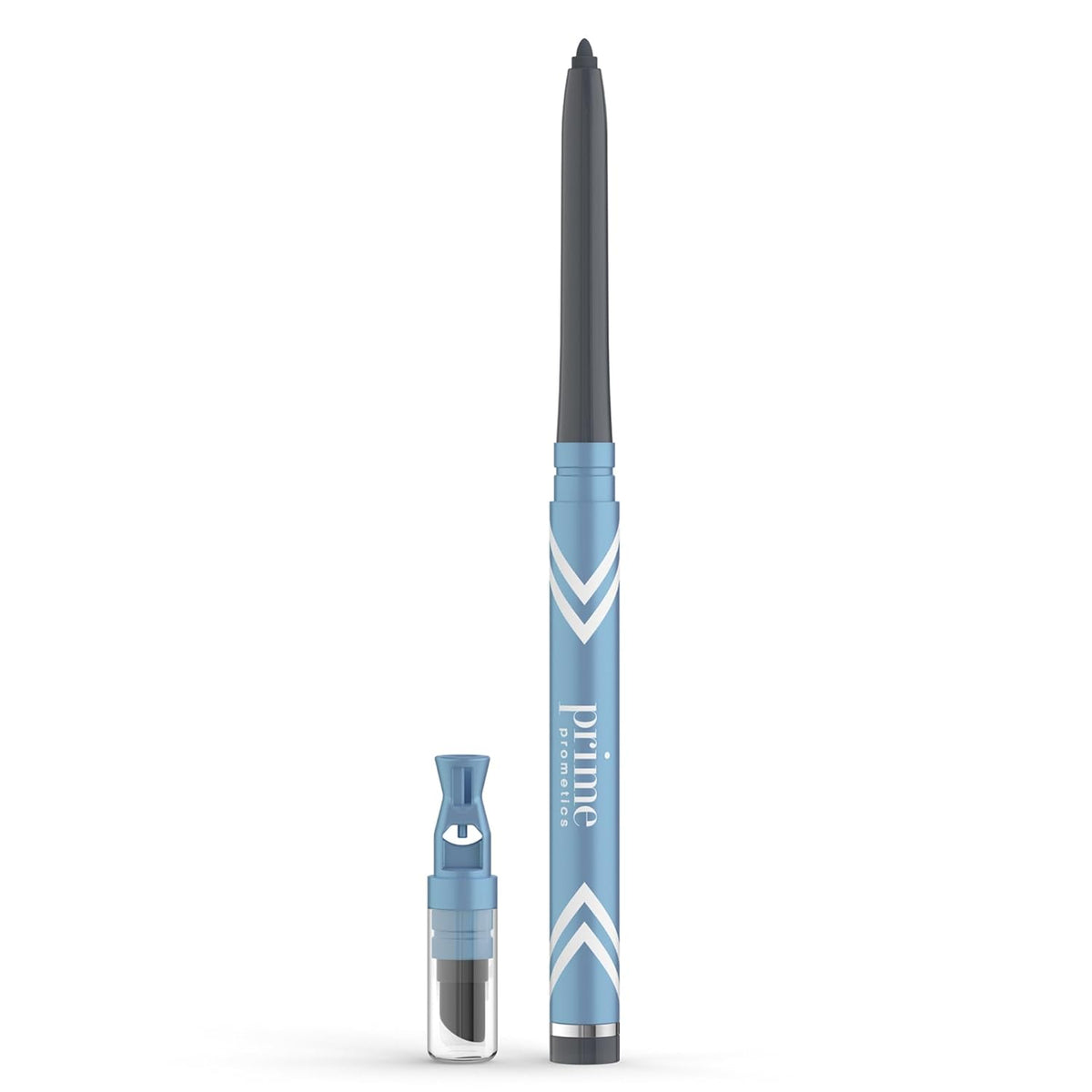 PrimeEyes Glide Eyeliner for Mature Women – Waterproof, Long-Stay and Mess-Proof – Gel Creme Texture, Discreet Sharpener and Effective Smudger (Smoky)