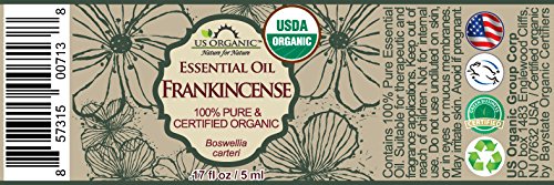 US Organic 100% Pure Myrrh, Frankincense Essential Oil Combo Pack - Directly sourced from The Horn of Africa - USDA Certified Organic - Use Topically or in Diffuser (5 ml Combo)