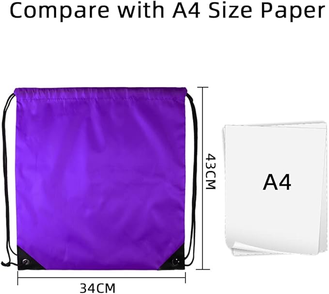 GoodtoU Drawstring Bags Cinch Sack Backpacks - Bulk Drawstring Backpack String Bags for Women Men 16 Pcs Purple