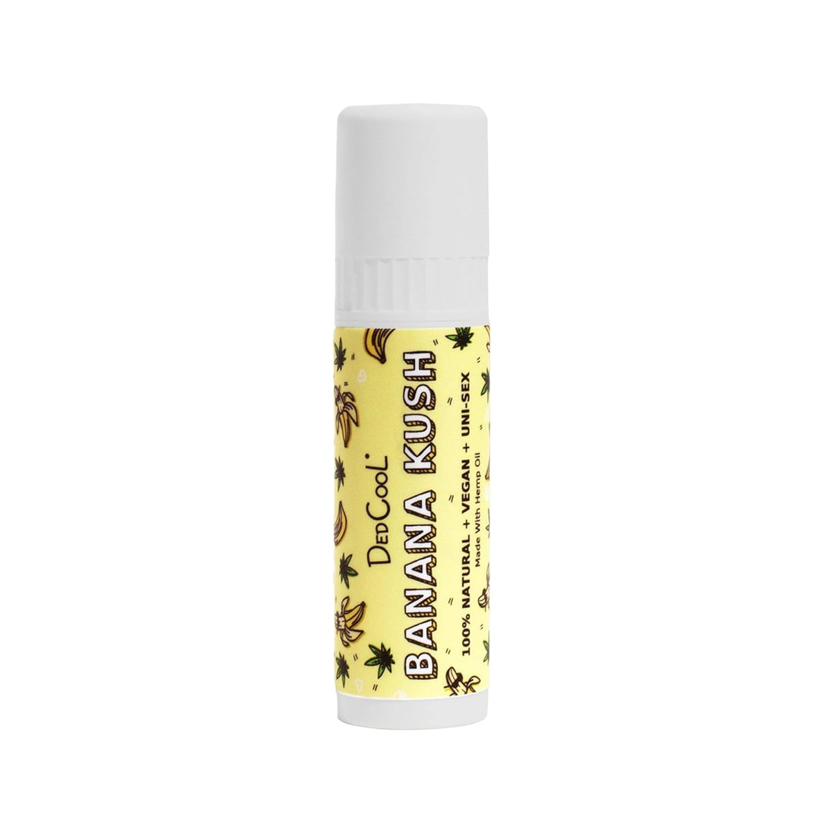 DedCool Lip Balm Stick (Banana Kush) Jumbo, Vegan, Flavored, Coconut Oil Lip Balm, Long Lasting, Moisturization, Hydrates Dry & Chapped Lips, Vegan, Natural, Clean, Non-Toxic, Fragrance For All