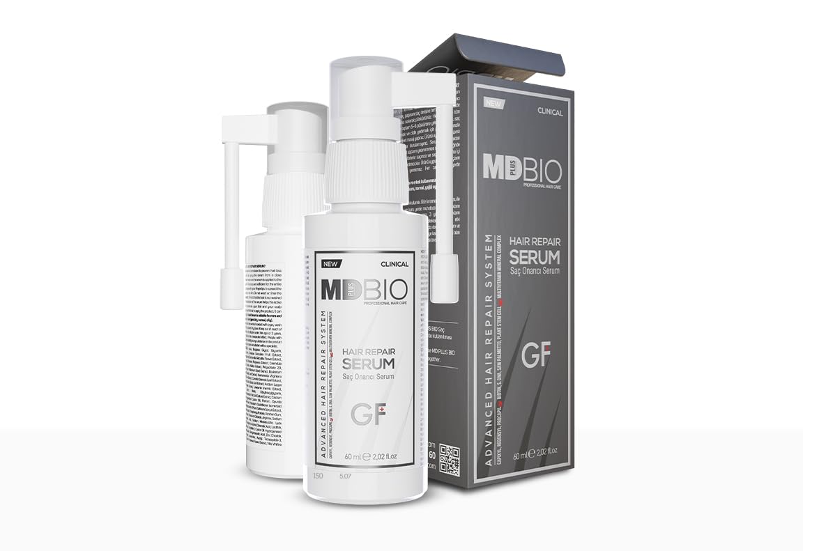 MD PLUS BIO Hair Repair Serum - Thicker, Fuller, Hair Loss and Thinning Treatment Serum - Women and Men Hair Care Products Spray - All Hair Types - 2.02 Fl oz (60 ml)