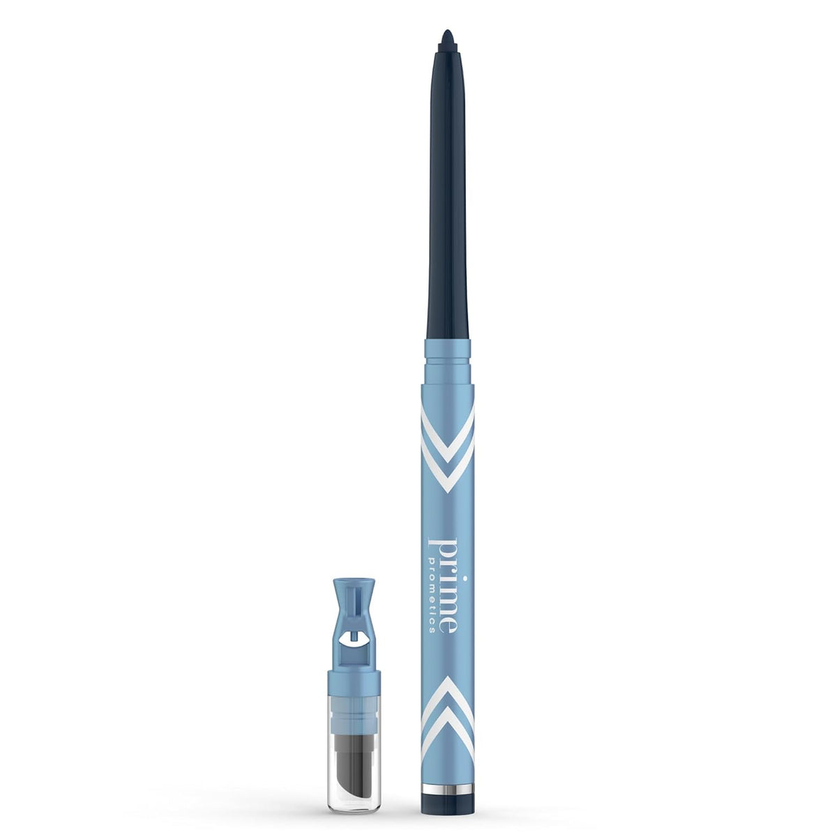 PrimeEyes Glide Eyeliner for Mature Women – Water-Resistant, Long-Stay and Mess-Proof – Gel Cream Texture, Discreet Sharpener and Effective Smudger (Sapphire (blue))