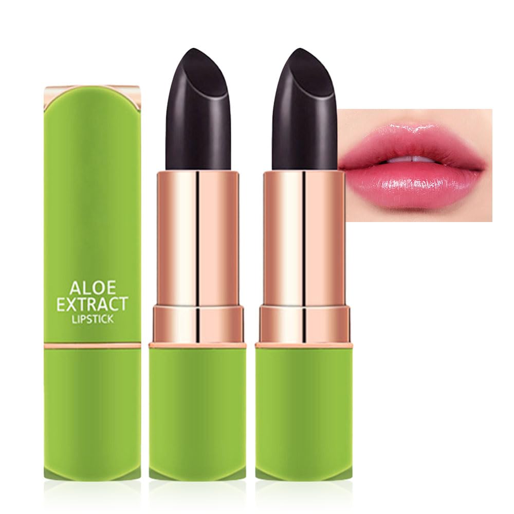 Jelly Color Changing Lipstick Queen,Mood Moisturizer Long Lasting Lip Care Lip Balm Magic Waterproof Lip Gloss Glossly Makeup Lipstick Set for Women (2pc 07#)