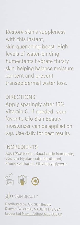 Glo Skin Beauty Daily Hydration Drops - Hyaluronic Acid & Vitamin B5 Hydrating Face Serum