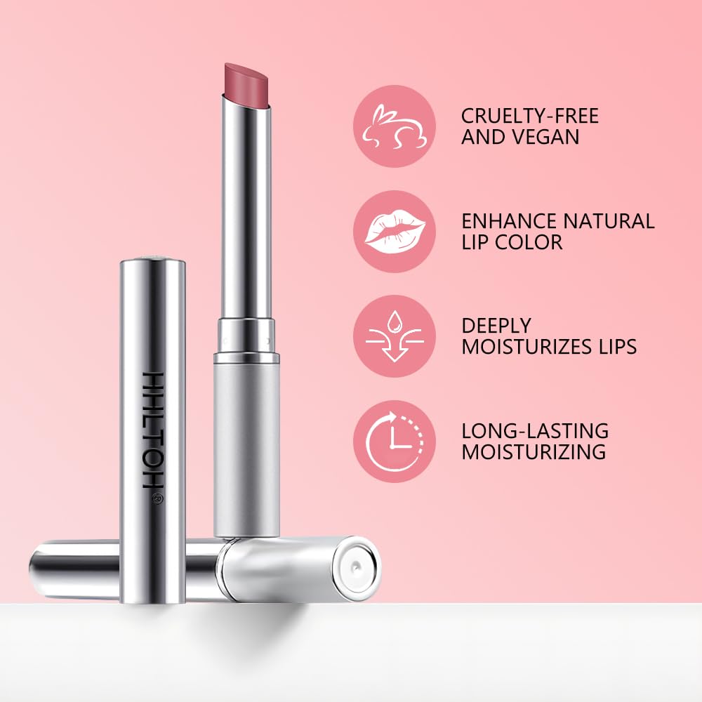 2PCS Honey Lipstick Tinted Lip Balm - Sheer Hydrating Lipstick for All Skin Tones - Moisturizing Lip Gloss, Nourishing Lip Balm with a Hint of Natural Warm Orange Pink Cherry Tint