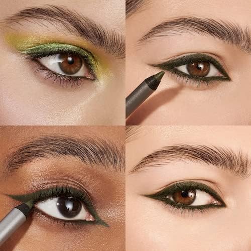 Wonderskin 1440 Longwear Green Eyeliner Pencil with Sharpener - Waterproof, Sharpenable Eyeliner Pencil & Smudge Proof Green Eye Liner Pencils (Olive)