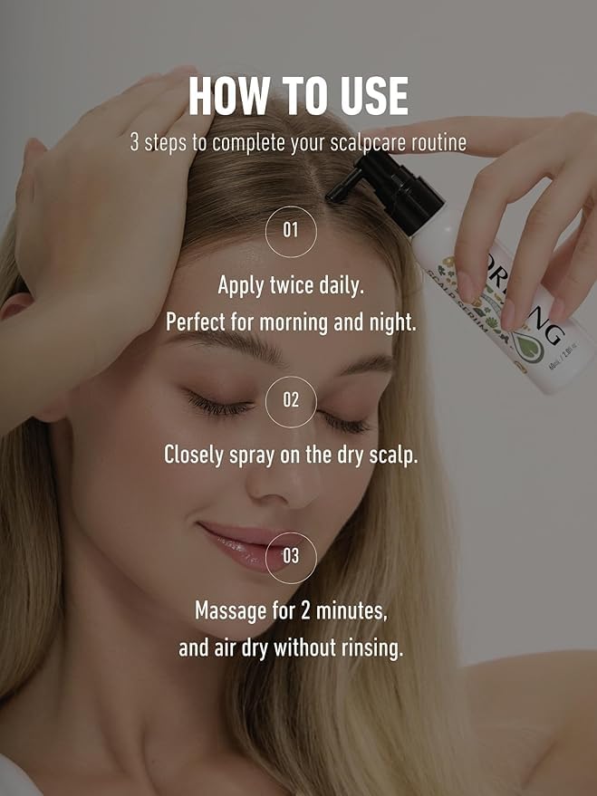 Scalp Serum for Hair Loss – Reduces Hair Shedding and Improves Scalp Health, Helps with Topical Signs of Thinning, Vegan Formula without Side-Effects, Non-Greasy