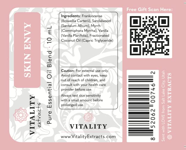 Vitality Extracts Skin Envy - Face Moisturizer Serum, Coconut Oil, Collagen, Vitamin E, Vegan, Frankincense Essential Care, Sandalwood Soothing, Clarifying, Skin Health