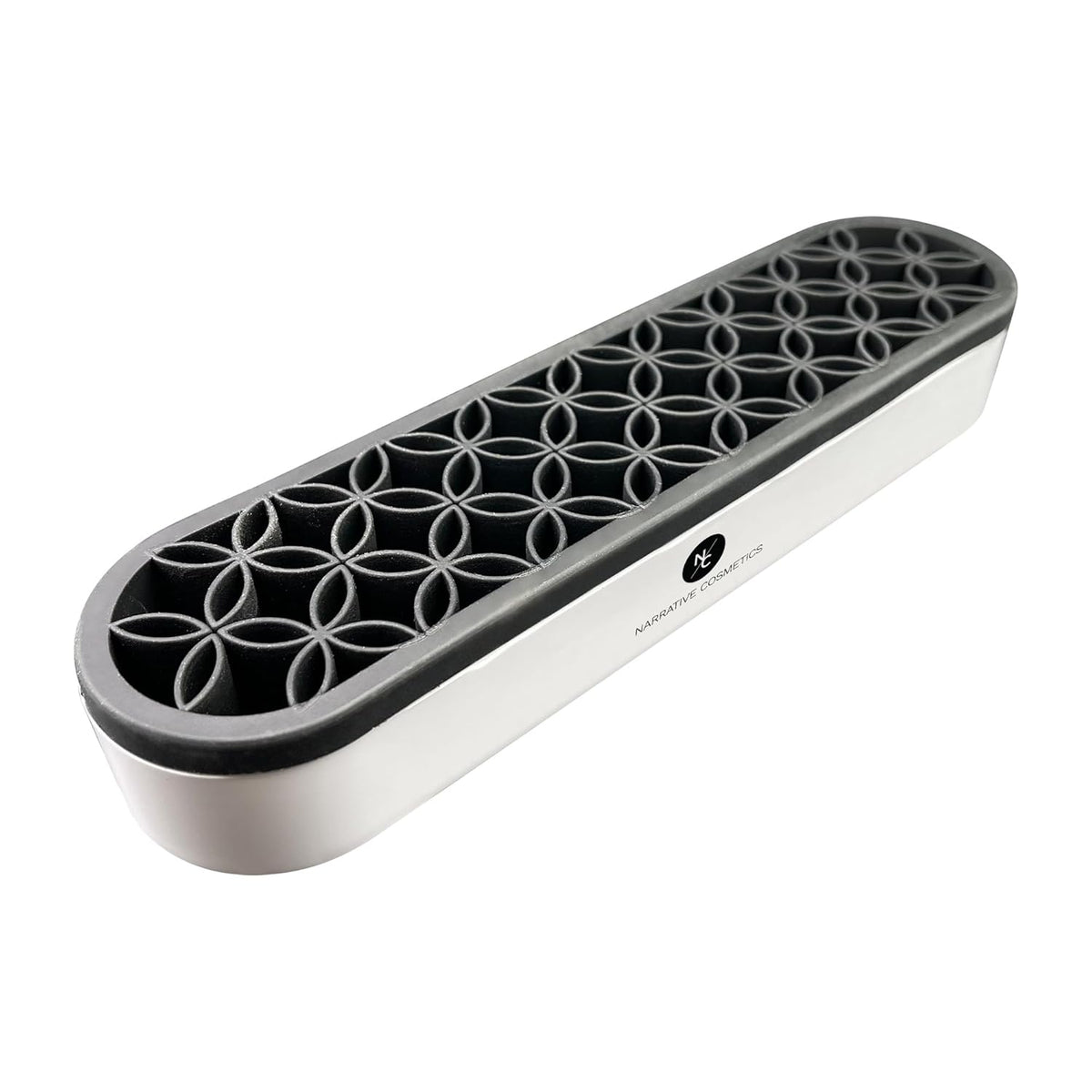 Upright Silicone Brush Holder with Round Corners - Black