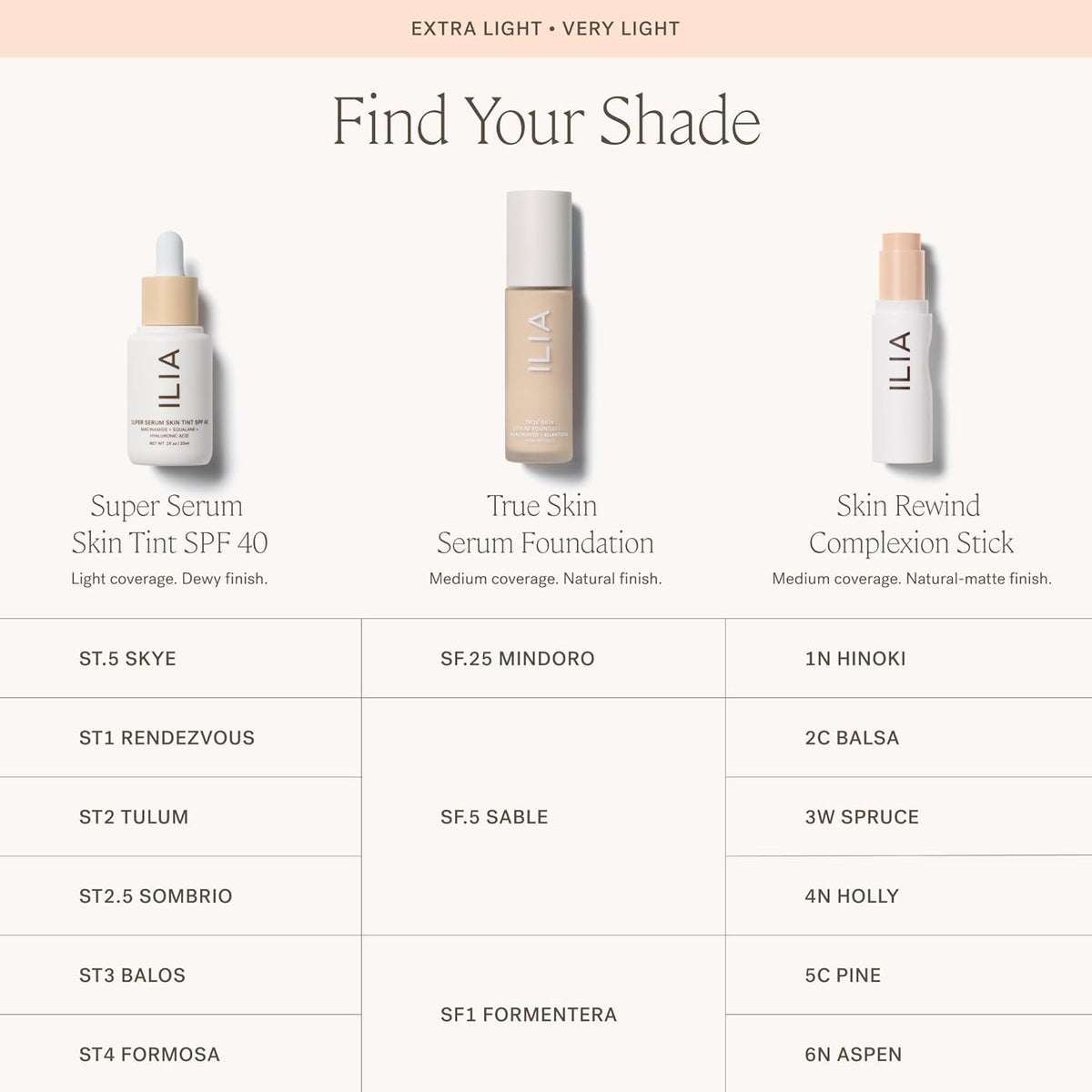 ILIA - Skin Rewind Complexion Stick - Foundation + Concealer + Skincare | Non-Toxic, Vegan, Cruelty-Free, Clean Makeup (4N - Holly, 0.35 oz | 10 g)